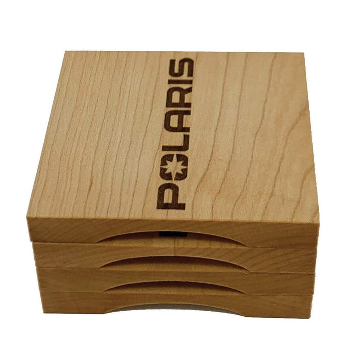 Polaris Wooden Coasters with Bottle Opener | 2860869 - Bair's Powersports
