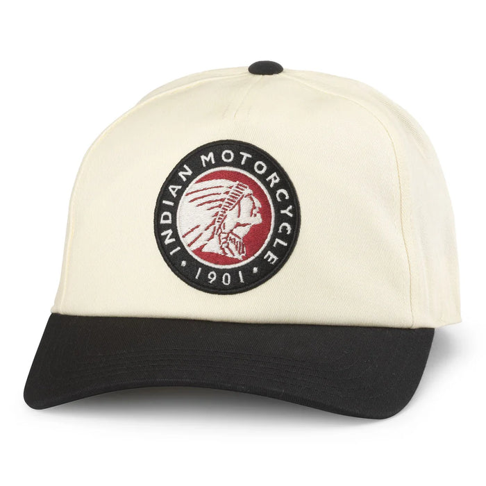 Indian Motorcycle Roscoe Hat, Ivory/Black | American Needle Inc