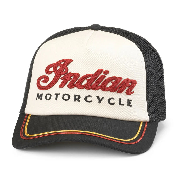 Indian Motorcycle Radler Hat, Black/Ivory | American Needle Inc