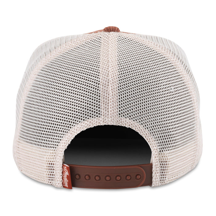 Indian Motorcycle Corduroy Roscoe Mesh Hat, Ivory/Dark Red | American Needle Inc