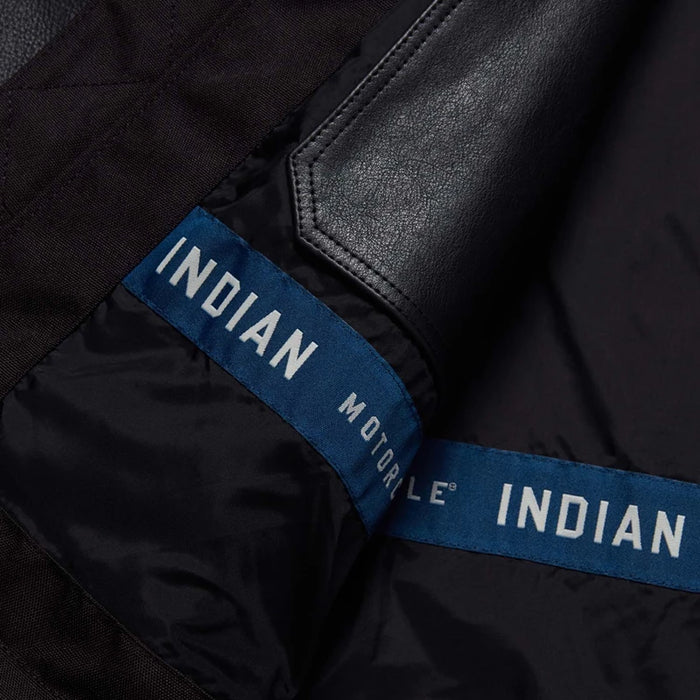 Indian Motorcycle Men's Cafe Leather Jacket, Black | 2833370
