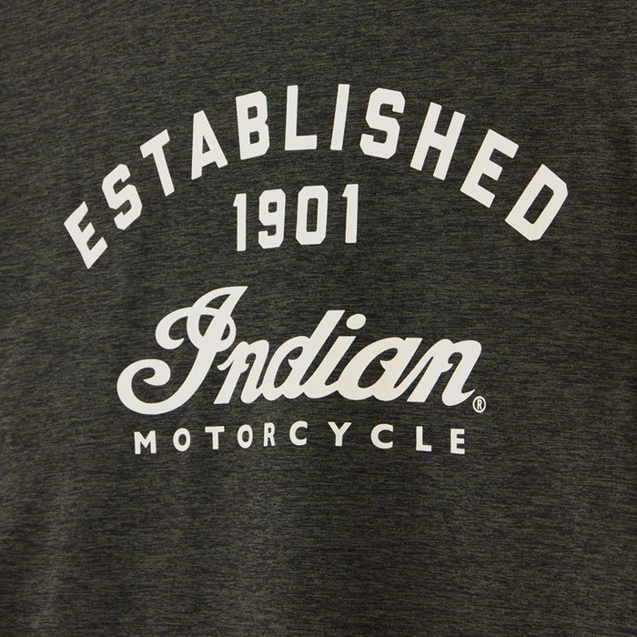 Indian Motorcycle Men's Established Script Athlete Tee, Khaki | 2833397