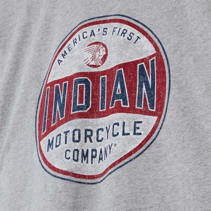 Indian Motorcycle Men's America's First Headdress Tee, Gray | 2833400