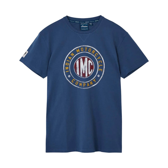 Indian Motorcycle Men's Color IMC Logo Tee, Blue | 2833404