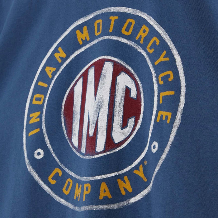 Indian Motorcycle Men's Color IMC Logo Tee, Blue | 2833404