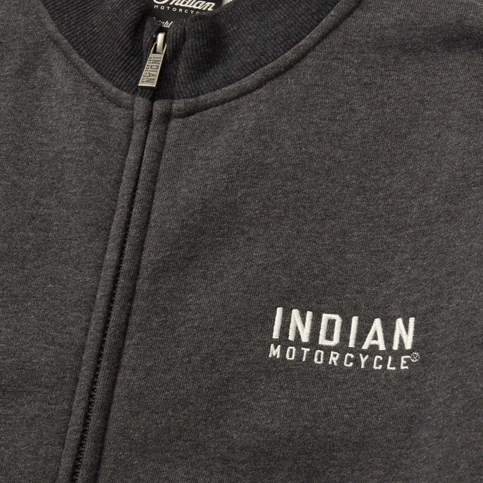 Indian Motorcycle Men's Colorblock Marl Zip Thru, Gray | 2833412