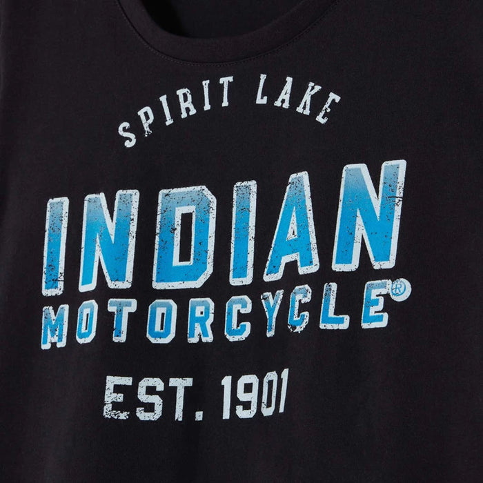 Indian Motorcycle Women's Ombre Blue Logo Tee, Black | 2833423