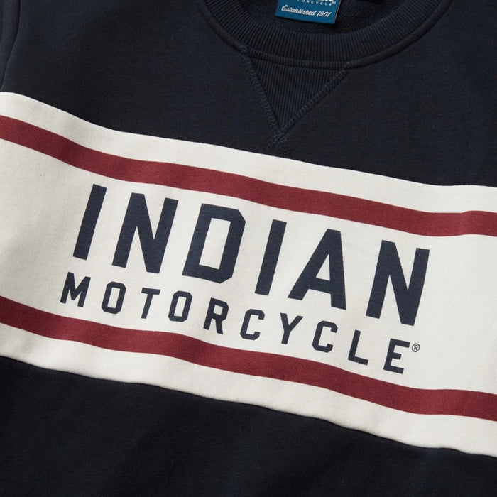 Indian Motorcycle Women's Colorblock Sweatshirt, Navy | 2833433