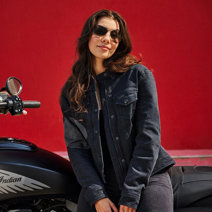 Indian Motorcycle Women's Alex Denim, Black | 2833364
