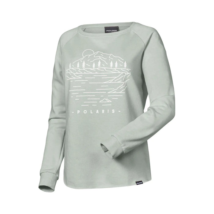 Polaris Women's Scenic Crew Neck Sweatshirt, Aqua | 2847039