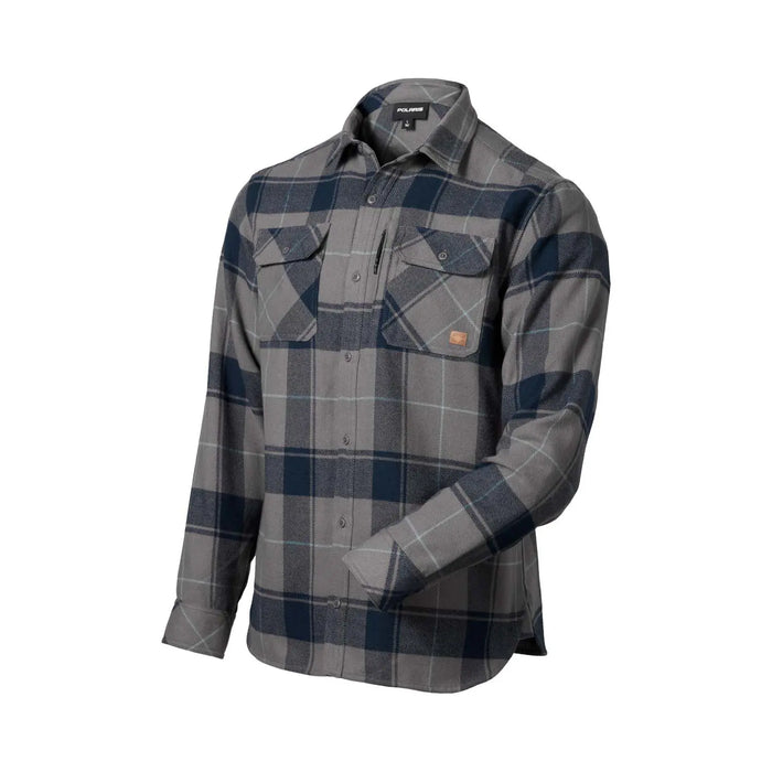 Polaris Men's Heavyweight Flannel Shirt, Gray | 2847074