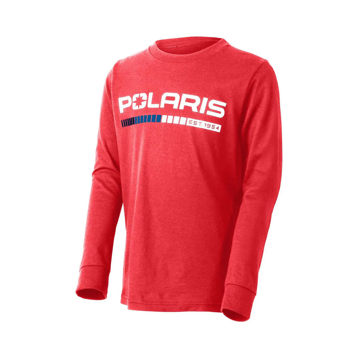 Polaris Youth Velocity Long Sleeve Tee, Red | 2847092