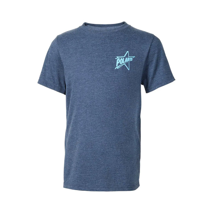 Polaris Youth Retro T-Shirt, Navy Heather | 2847093