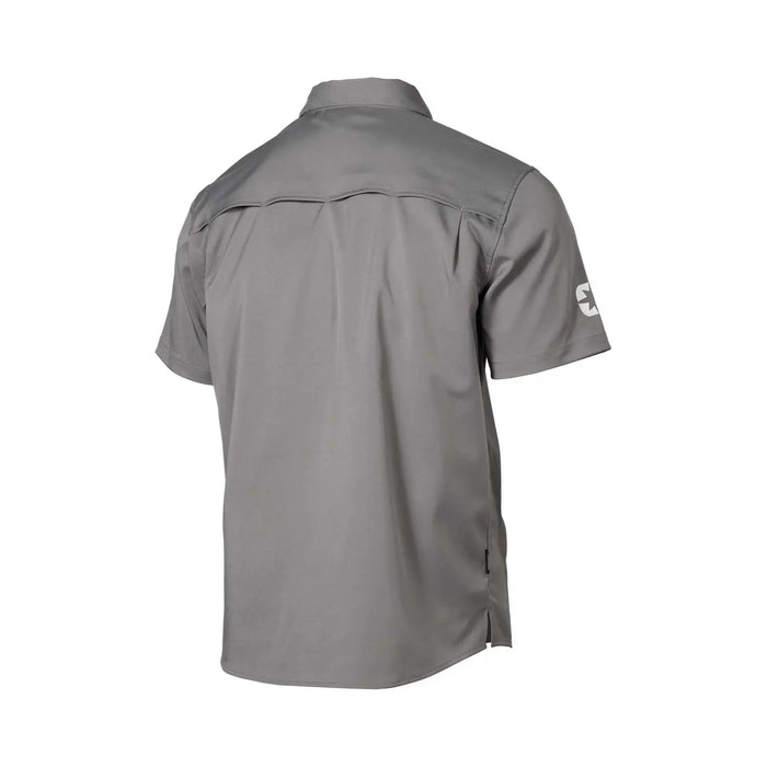 Polaris Men's Button Up Shop Shirt, Gray | 2847110