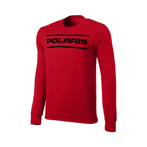 Polaris Men's Long-Sleeve Dash Shirt with Polaris Logo, Red | 2864584 - Bair's Powersports