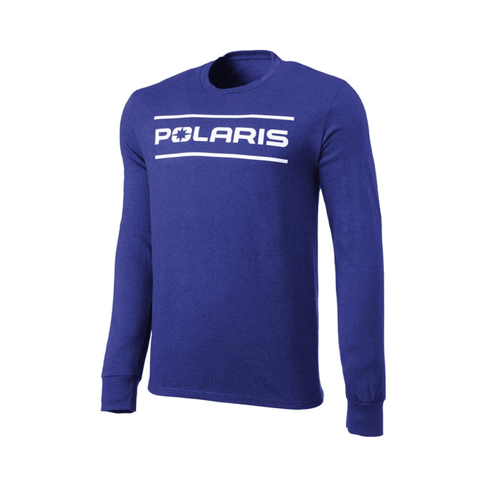 Polaris Men's Long-Sleeve Dash Shirt with Polaris Logo, Blue | 2864585 - Bair's Powersports