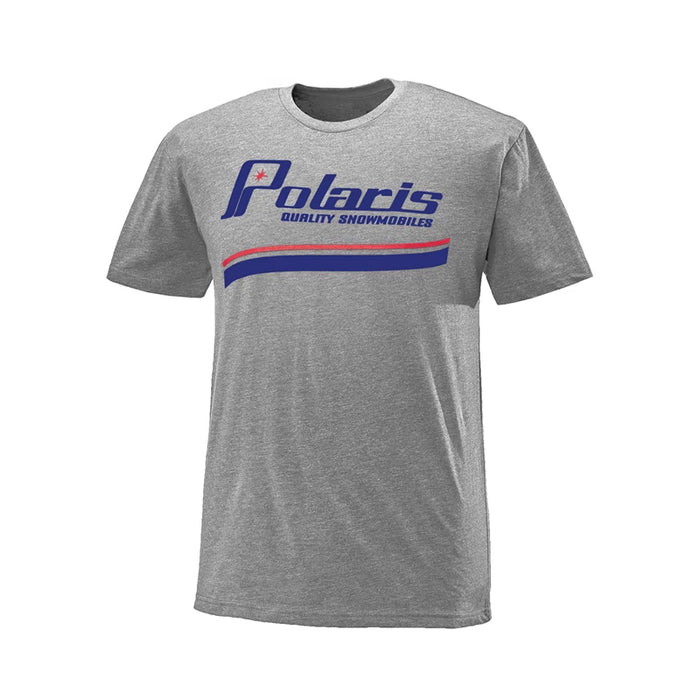 Polaris Men's Heritage T-Shirt with Polaris Logo, Heather Gray | 2864586 - Bair's Powersports