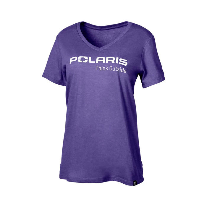Polaris Women's Think Outside Tee, Heathered Purple | 2864597 - Bair's Powersports