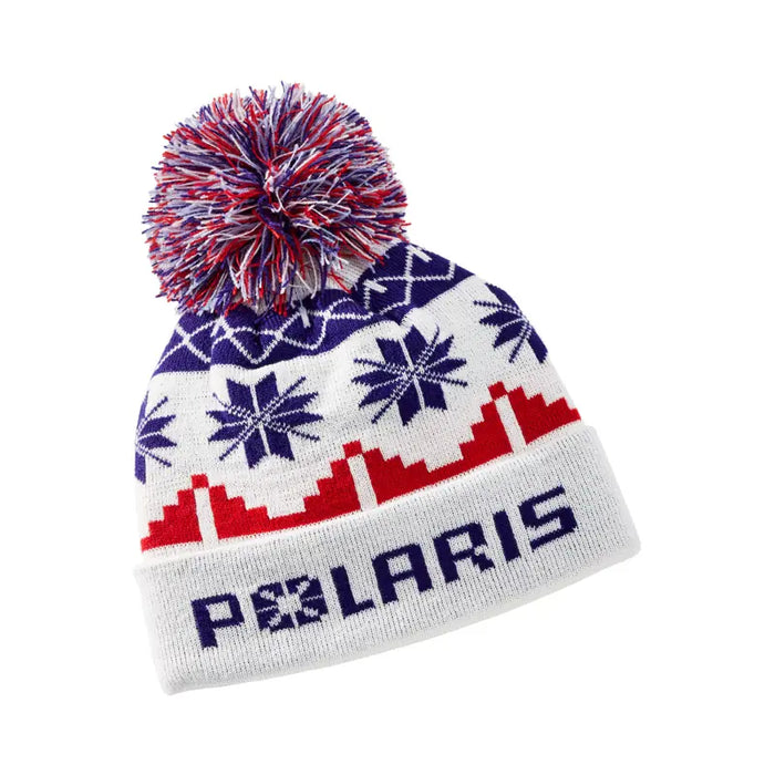 Polaris Women's Fair Isle Pom Beanie, White | 2864701