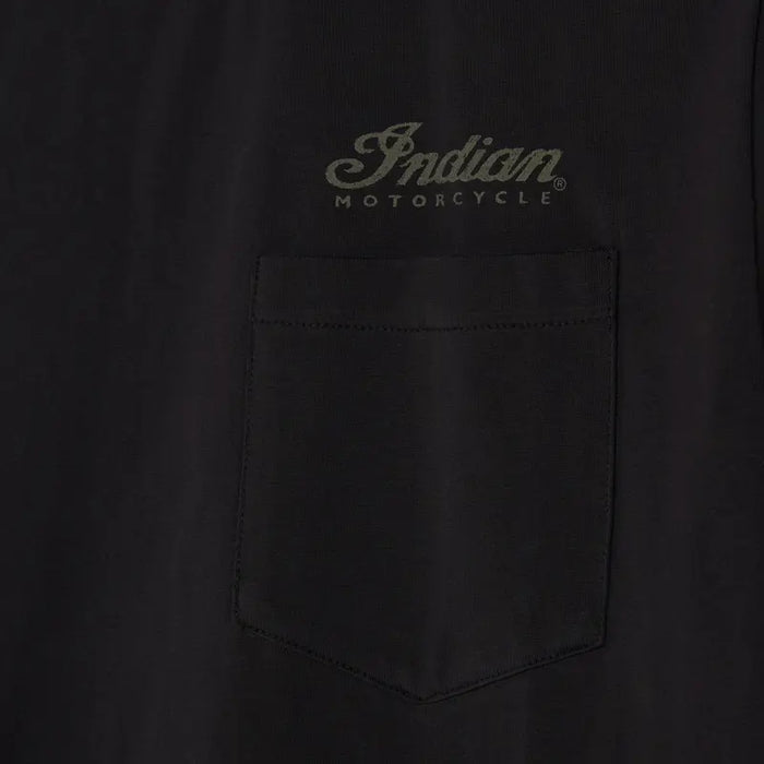 Indian Motorcycle Men's Pocket Original Headdress Tee, Black | 2864761