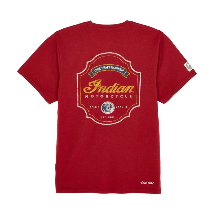 Indian Motorcycle Men's Shield Graphic Tee, Red | 2864764
