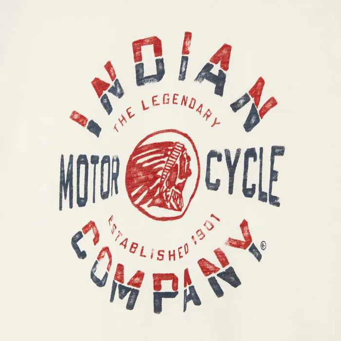 Indian Motorcycle Men's Circle Legendary Tee, White | 2864772
