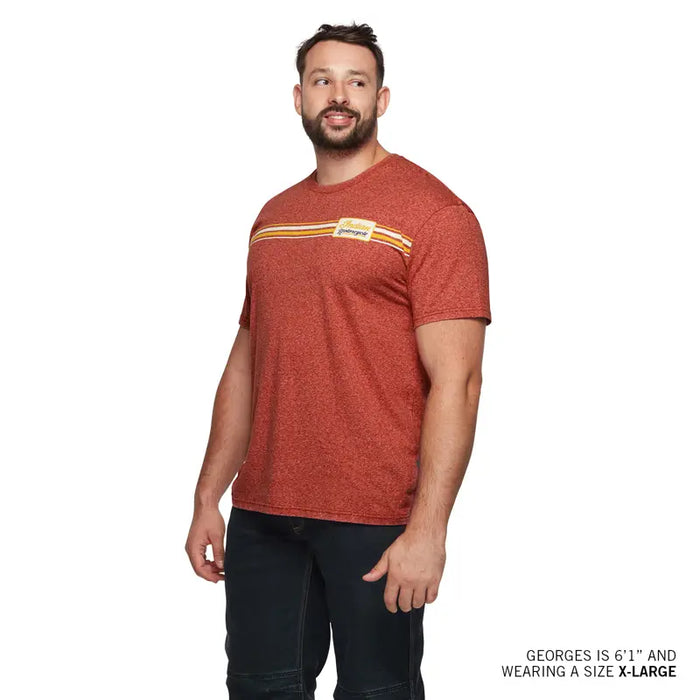 Indian Motorcycle Men's Stripe Patch Print Tee, Red | 2864773