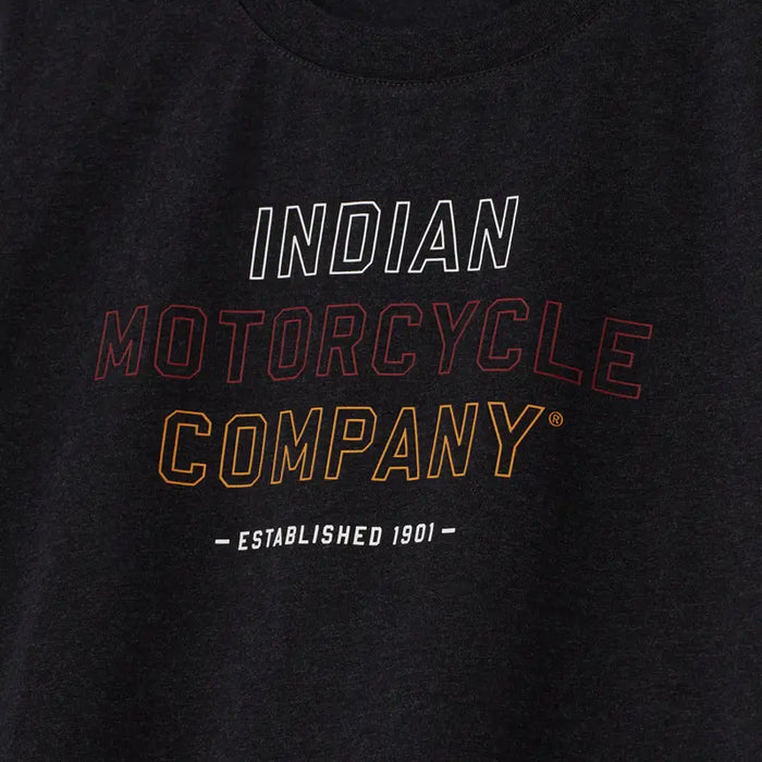 Indian Motorcycle Women's Tri Color Block Logo Tee, Black | 2864788