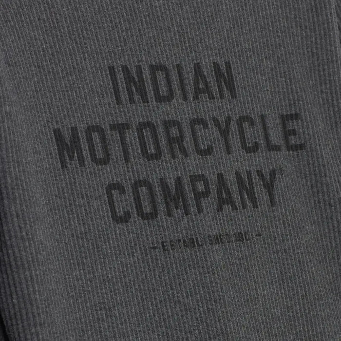 Indian Motorcycle Women's Est 1901 Block Logo Henley LS Tee, Gray | 2864796