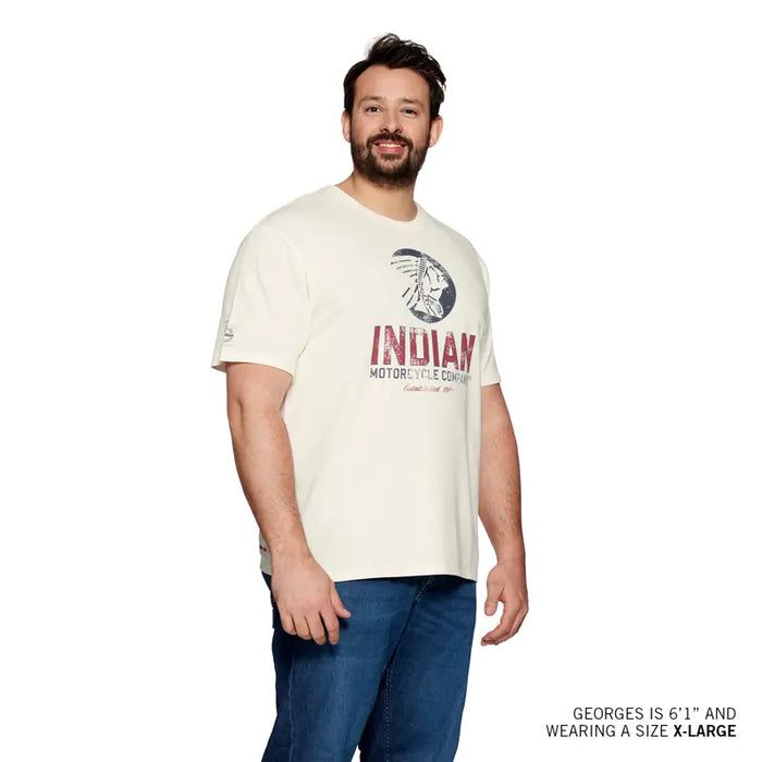 Indian Motorcycle Men's Circle Headdress Tee, White | 2864916