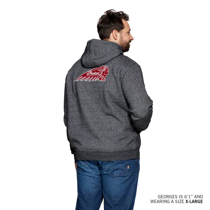 Indian Motorcycle Men's Logo Headdress Hoodie, Gray | 2864931