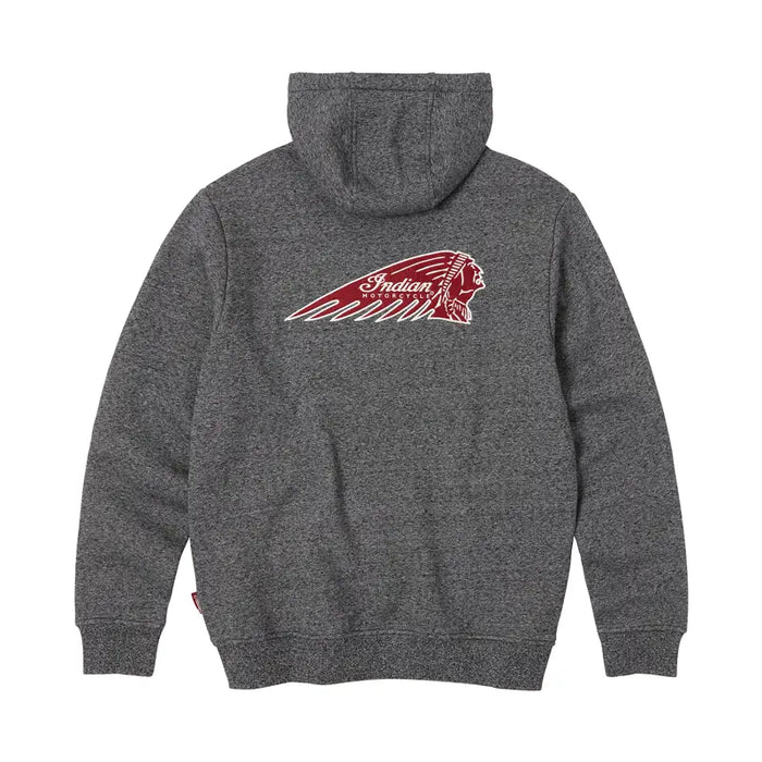 Indian Motorcycle Men's Logo Headdress Hoodie, Gray | 2864931