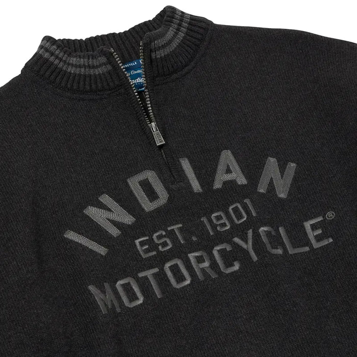 Indian Motorcycle Men's Knitted Embroidered Logo Top, Black | 2864932