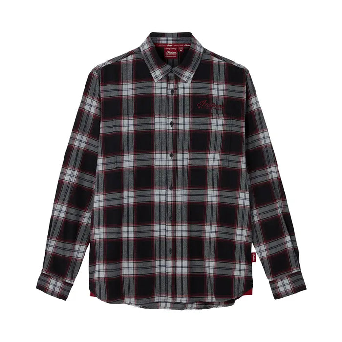 Indian Motorcycle Men's Memphis Plaid Shirt, Red | 2864933