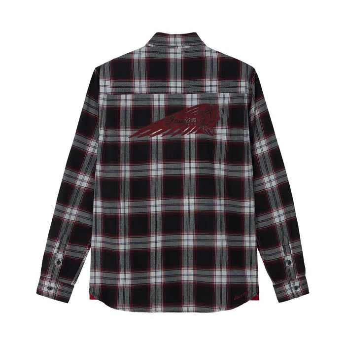 Indian Motorcycle Men's Memphis Plaid Shirt, Red | 2864933