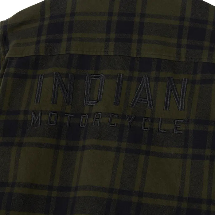 Indian Motorcycle Men's San Jose Plaid Shirt, Green | 2864935