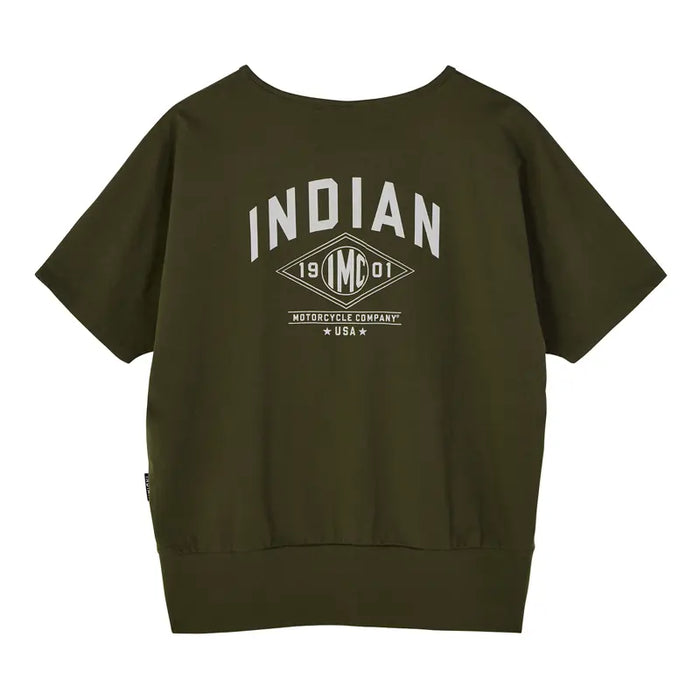 Indian Motorcycle Women's 1901 IMC Banded Tee, Green | 2864940