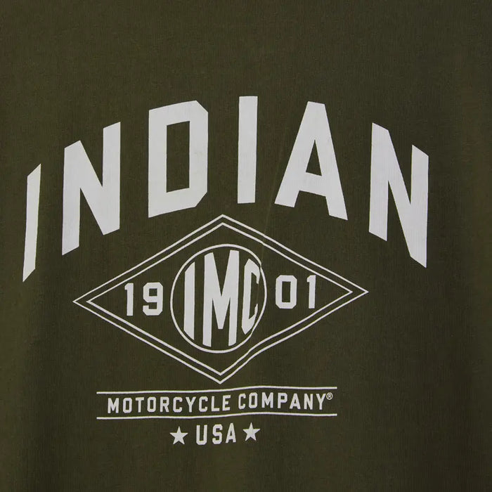 Indian Motorcycle Women's 1901 IMC Banded Tee, Green | 2864940