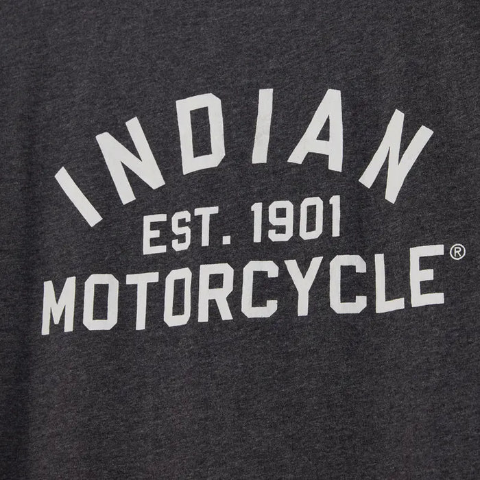 Indian Motorcycle Women's Block Logo Notch Neck Tee, Gray | 2864941