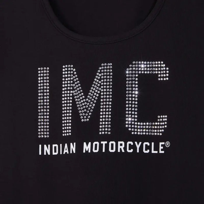 Indian Motorcycle Women's IMC Diamante Tee, Black | 2864942