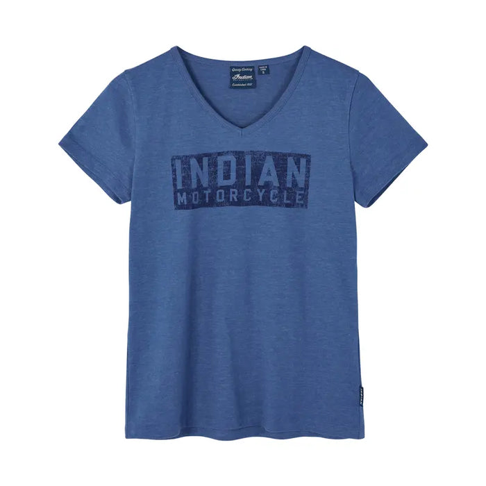 Indian Motorcycle Women's Stamp Block Logo Tee, Blue | 2864944