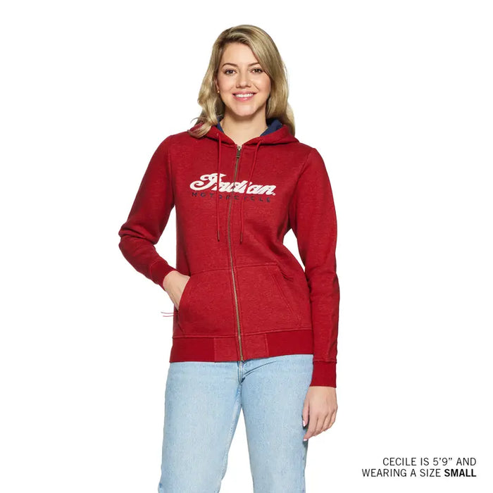 Indian Motorcycle Women's USA Flag Hoodie, Red | 2864949