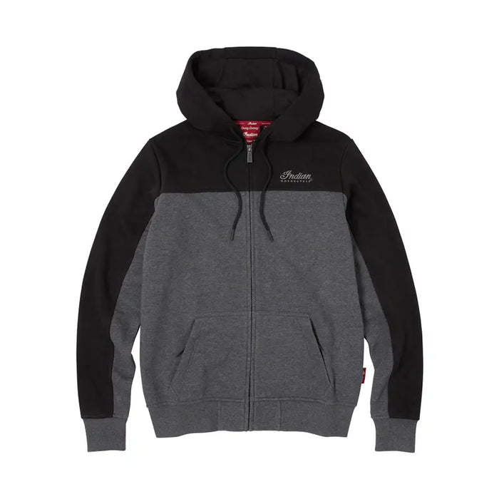 Indian Motorcycle Women's Colorblock Script Hoodie, Gray | 2864950