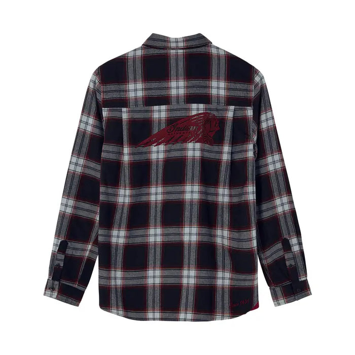 Indian Motorcycle Women's Memphis Plaid Shirt, Red | 2864952