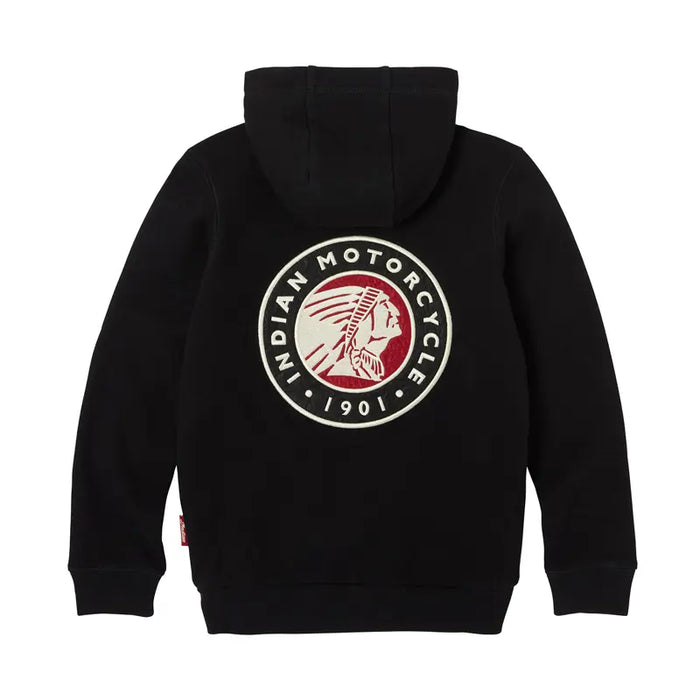 Indian Motorcycle Youth Applique Headdress Hoodie, Black | 2864960