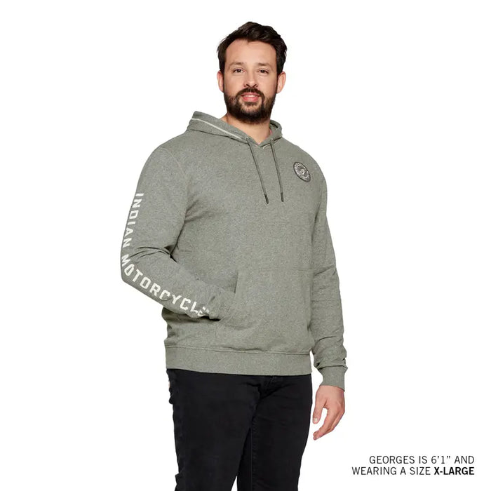 Indian Motorcycle Men's I Script Patch Hoodie, Gray | 2864967