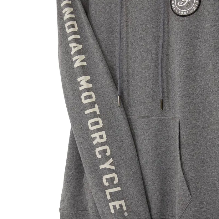 Indian Motorcycle Men's I Script Patch Hoodie, Gray | 2864967