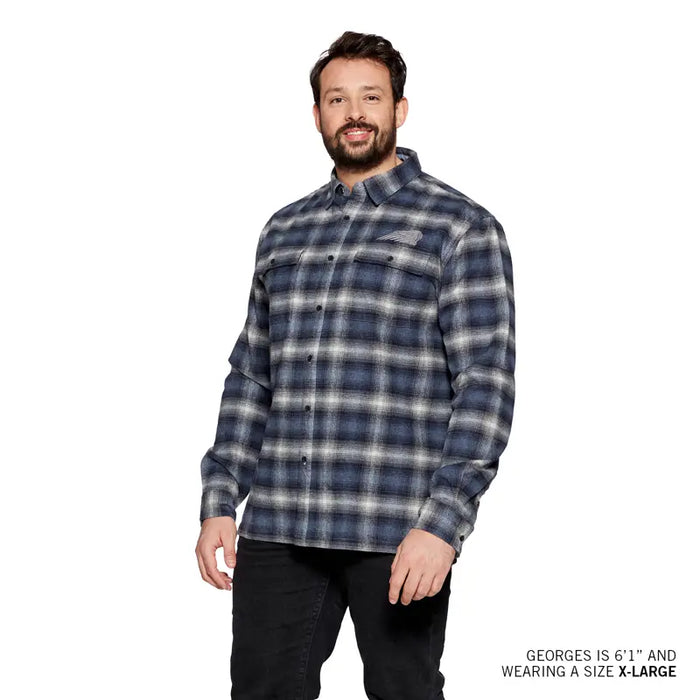 Indian Motorcycle Men's Bolton Plaid Shirt, Navy | 2864970