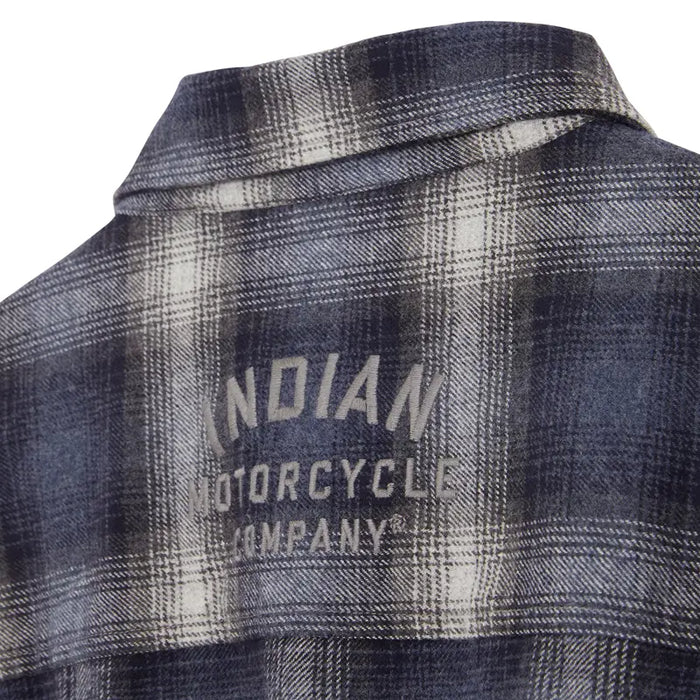 Indian Motorcycle Men's Bolton Plaid Shirt, Navy | 2864970