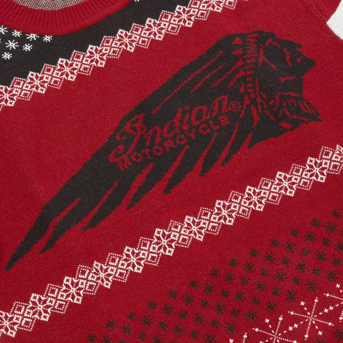 Indian Motorcycle Unisex Holiday Sweater, Red | 2864972